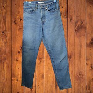 Levi's Women's Size 27 Wedgie Straight Button Fly Denim Jeans Classic Blue